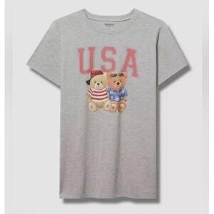 Torrid Tshirt USA Bear‎ Classic Cotton Jersey Crew Tee Size 2X